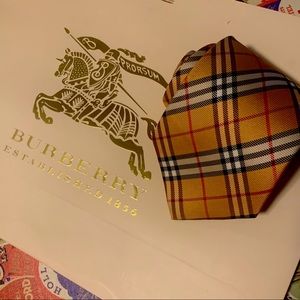 Mens Burberry Silk Check Tie
